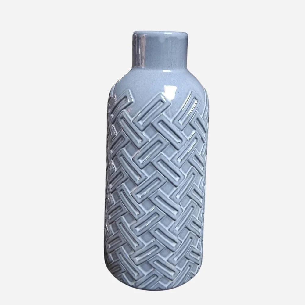 Blue ceramic vase